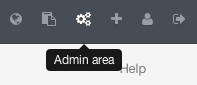 The ``Admin area'' item in the GitLab menu.